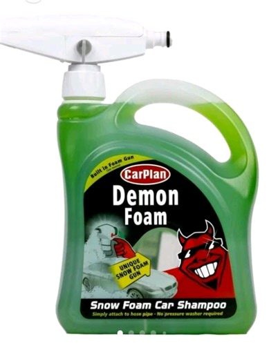 Want a showroom finish for your car in a fraction of the time? Let the Demon do the work. Introducing CarPlan Demon Snow Foam Car Shampoo with Gun 2L — a powerful foam cleaner designed for all exterior surfaces and paintwork finishes. The specially formulated dense foam clings to your car’s paintwork, helping lift dirt and contaminants effortlessly. Its high-performance detergents work to remove traffic film, dirt, and grease, leaving your car with a spotless, streak-free shine. Use it regularly