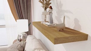 Floating Shelves 48 Inch Long, 12 Inch Deep Floating Shelves for Wall, 48 x 12 Large Wall Shelves for Home Storage & Display, 2" Thicked Floating Shelf for Bedroom, Living Room, Rustic Brown, 1 Pack