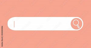 Online, search engine and internet icon with click for ui, website browse and digital research. Technology, abstract and magnifying glass with graphic of app for network interface, connection or logo