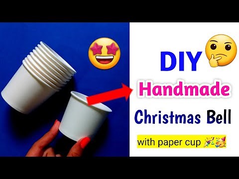 Diy Christmas bell from paper cup/Christmas Decor/Christmas Ornament/Christmas decoration Idea easy