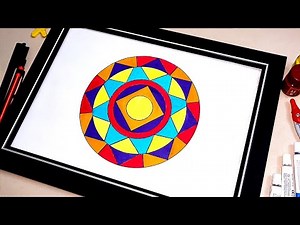 Circle Pattern || Geometric Design in Circle || How to Draw Geometric Art in Circle Step by Step