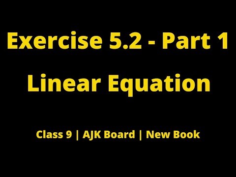 Mathematics Class 9 AJK Board New Book 2025 | Ch 5 Ex 5.2 Part 1 (Q1–Q3) 1/3