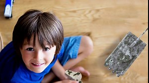 Mozlly Army RC Toy with Lights & Battle Sounds - Remote Control Tank with Rotating Turret, Realistic Military Tank Model Car