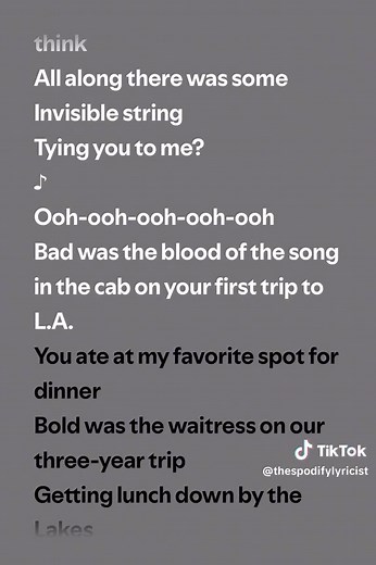 Invisible String de Taylor Swift: Letra y Significado