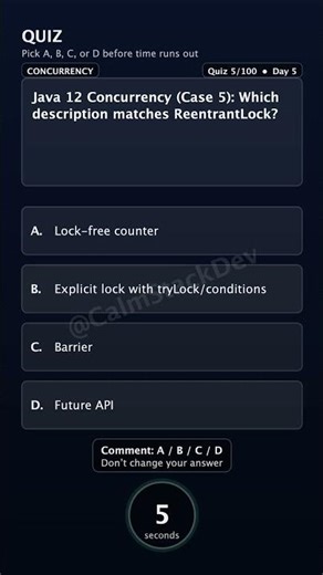 Quiz 205 ReentrantLock Java12 | #shorts #java #quiz