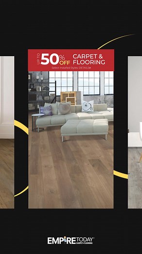 1.3K views |  Dream floors on a budget?  For a limited time, transform your space with up to 50% off your ENTIRE PROJECT! | Empire Today | Facebook