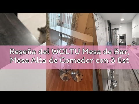 Reseña del WOLTU Mesa de Bar, Mesa Alta de Comedor con 3 Estantes, Soportes para Vino, Mesas Moderna