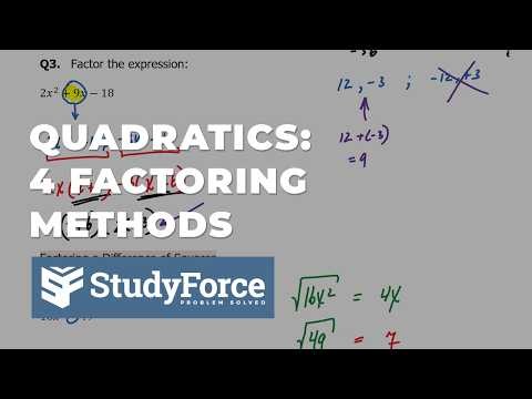 Methods for Factoring Quadratic Expressions