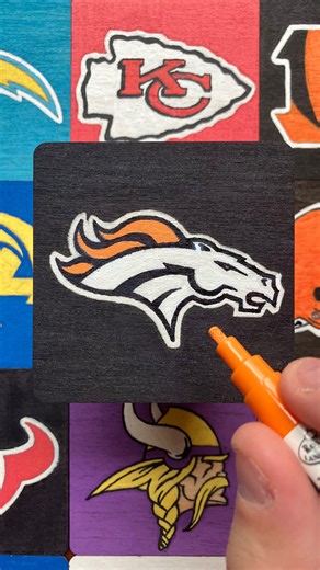 Day 18 of Drawing an NFL Logo until I Draw Them All #art #asmr #broncos #logo #nfl