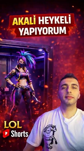 I'm making an Akali statue! 🔥 LoL Shorts
