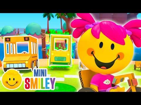 Mini Smiley | Bus Truck Car Bike Song | Fun kids Songs