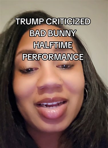 Trump criticized Bad Bunny’s halftime performance, calling it inappropriate and saying it didn’t represent “American culture.” A global artist delivers a massive show — and Trump turns it into another culture war moment. Music, language, and performance style shouldn’t be political, but here we are. Whether you loved it or hated it, this says more about Trump than it does about Bad Bunny. #BadBunny #HalftimeShow #fyp #superbowl