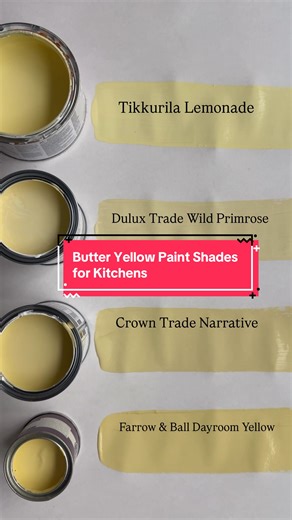 Butter Yellow Paint Shades for Kitchens 🧈 #butteryellow #yellow #yellowpaint #yellowkitchen #painting #diy #interiordesign #paintinganddecorating #diytips #yellowaesthetic #yellowdecor #interiorinspo