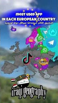 Most used app in each european country #mapping #geography #map #europe