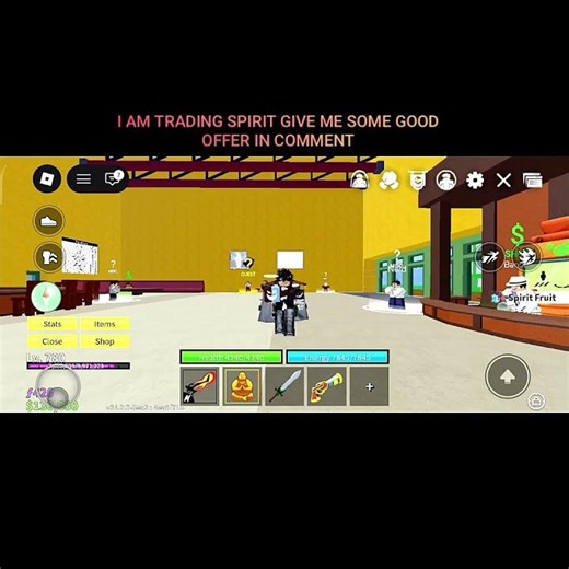 trading spirit in blox fruit #roblox #bloxfruits #trading #trend #phonk