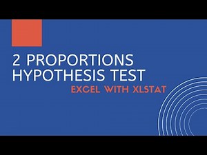 2 proportion hypothesis test with XLSTAT | Business Analytics