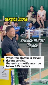 509K views · 3.9K reactions | Service height limit in badminton: 1.15 meters from the court surface — the shuttle must be below this height when struck during serve. #weekendsmashers #badminton #badmintonlovers #sports #CDO | Weekend Smashers | Facebook
