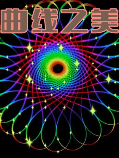 Magical curves, a breathtaking spectacle like fireworks.#mathematics ##oddlysatsifying ##mathart #lineart