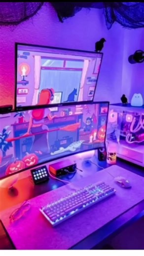 RGB light pc setup #pcgamingsetup #lightsledlightsforpcsetup #ledlight #pcsetup #shorts