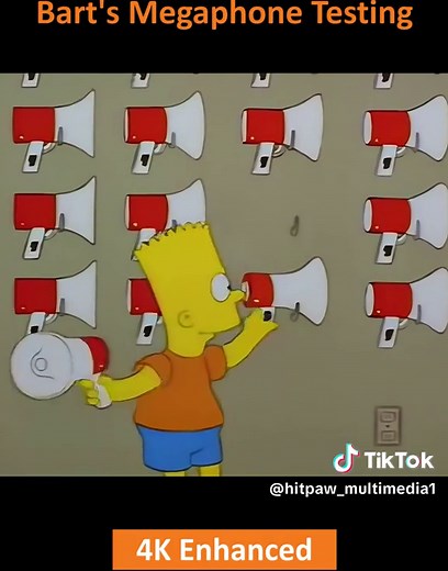 Bart’s Megaphone Testing 💥🤣#thesimpsons #bartsimpson #funnyvideoclips #hitpaw #hipawmultimedia #pranks #4kvideo