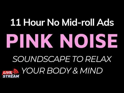 Pure Pink Noise for Deep Sleep 💤 Black Screen Soundscape to Relax Your Body & Mind