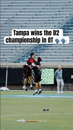 Tommy Ortega scores and Tampa wins the D2 championship in OT! #lacrosse #collegelacrosse #sports