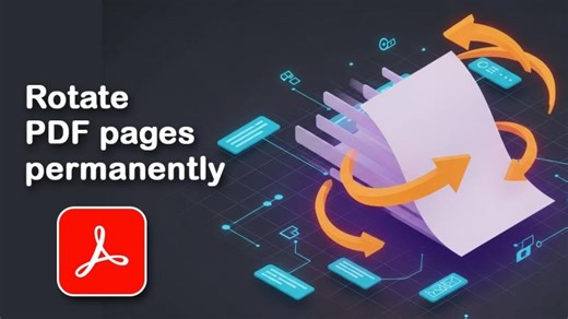 How to rotate and save individual PDF pages permanently within Adobe Acrobat Pro DC | Easy Online Tutorial