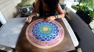 The making of "One" Mandala, complete with some upbeat, summery tunes by my talented friend, Matt Sommers! This piece, created using Dremel's Forti-flex, will be featured in the upcoming One Tool/One Artwork group exhibition to be held at the SullivanMunce Cultural Center in July through August. All works of art included in the exhibit were created using just one tool! | Jamie Locke Art