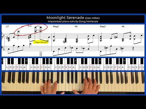 Moonlight Serenade (Glen Miller) Jazz piano tutorial