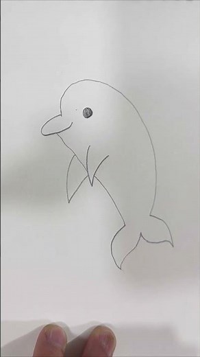 Dolphin Sketch ✍️ Super Satisfying Drawing Transformation | Easy Dolphin Drawing for Beginners 🐬✨