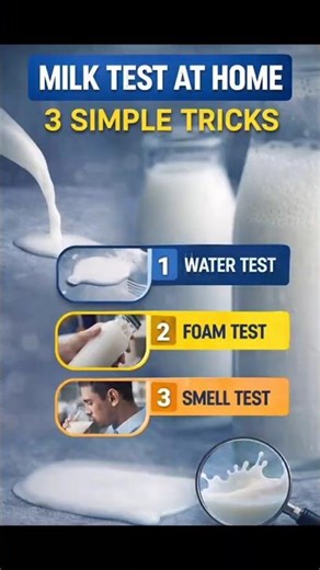 How to Detect Pure Milk at Home | 3 Easy Milk Purity Tests Everyone Should Know 🥛