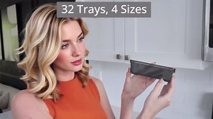 WOWBOX 16 PCS Clear Plastic Drawer Organizer Set, 4 Sizes Desk Drawer Organization and Storage Containers for Makeup, Cosmetics, Jewelry and Gadgets in Kitchen, Bathroom, Bedroom, Office, Clear Black