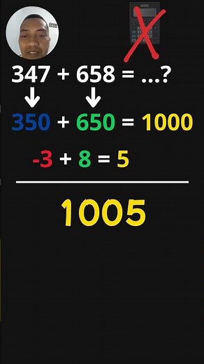 Beat the Calculator! Super Fast Addition Tricks #maths #mathtricks #addition