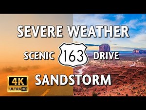 Sandstorm in Monument Valley - US 163 In Arizona and Utah, USA || 4k