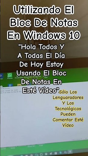 Utilizando El Bloc De Notas En Windows 10 #notes #windows10 #shorts
