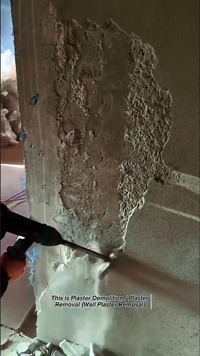 Wall Plaster Removal Using Demolition Hammer | Fast & Efficient Surface Prep