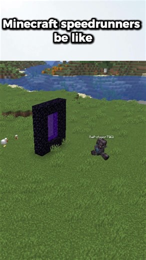 Minecraft speedrun fail 😭 #minecraft #shorts #gaming