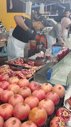Delima Juice🍷 💯 original from malaysia #pomegranate #fruitjuice #nightmarket #streetfood | Mohd Marzuki