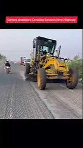 Road Building Machines Working With Power.