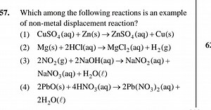 Which among the following reactions is an example of non-metal ... | Filo