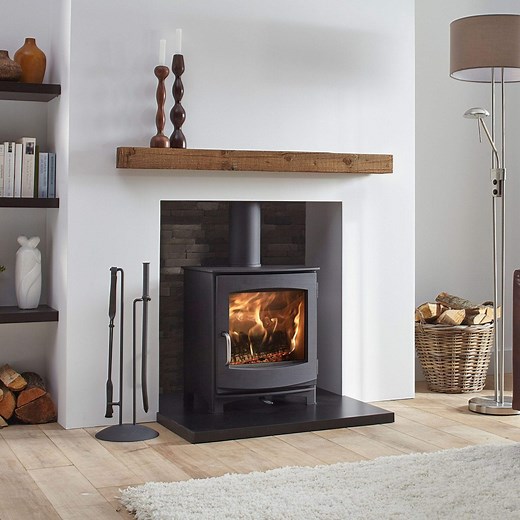 Dik Geurts Ivar 5 Wood Burning Stove 5kW (multifuel via kit) (sku: IVAR5LOG456) | Stovefitter's Warehouse | Reviews on Judge.me