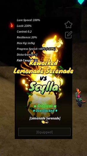 *REWORKED* Lemonade Serenade vs Scylla! 🎣 #fisch #roblox