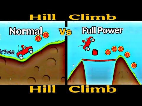 Hill Climb Car 🚗 Normal Vs Full Power Upgraded 😱|| Hill Climb Racing || The Incredible Racing