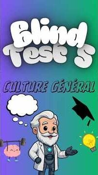 🧠Blind Test Culture Générale 5 en 1min. #QuizCulture,#CultureGénérale,#TestezVosConnaissances