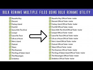 How to Bulk Rename Multiple Files using Bulk Rename Utility