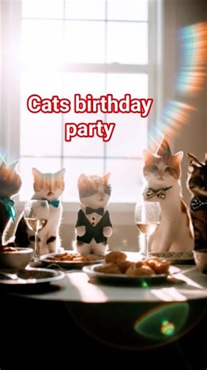 cats birthday party #cat party #memehub #utubeshorts