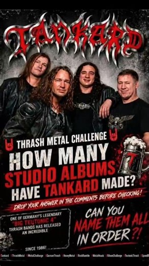 #100 Tankard: THRASH METAL CHALLENGE 🤘🍺How well do you know Tankard?