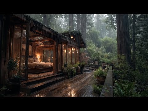 🌧️ Peaceful Rainfall in the Forest at Night | Deep Sleep, Relaxation & Soothing Ambience