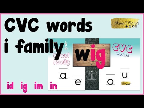 CVC Words | i family | learn all the CVC words one vowel at a time | short vowel i