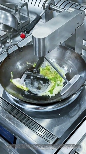 Commercial smart cooking robot, simulates wok tossing for standardized scrambled eggs